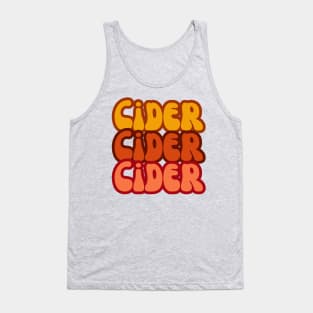 Cider, Cider, Cider. Bold and Bright Groovy Rouge Retro Style Tank Top